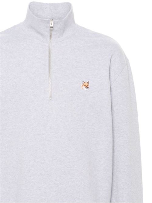 heather grey cotton jersey sweatshirt MAISON KITSUNE | MM00314KM0001H120